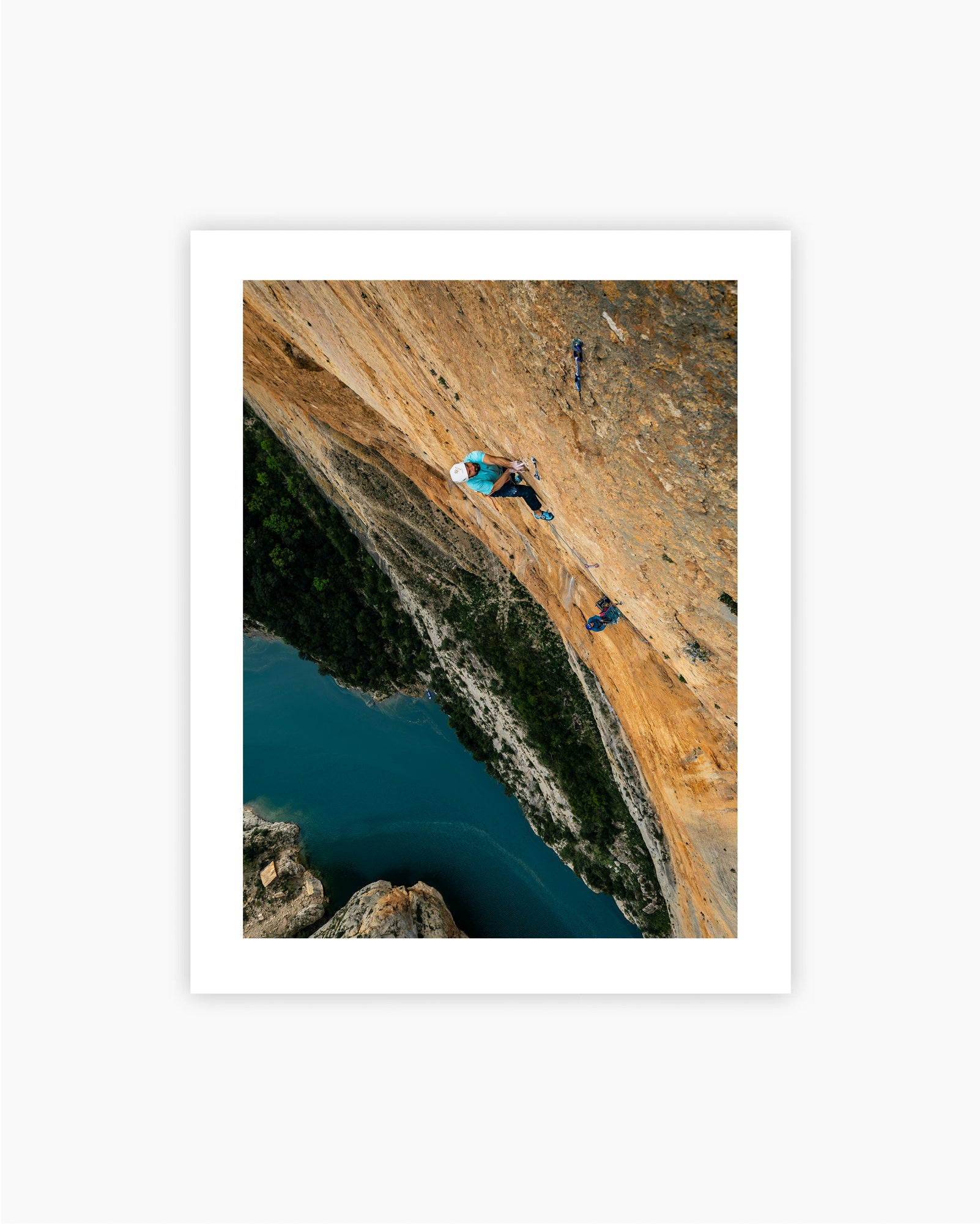 Chris Sharma climbing print, Congost de Mont-rebei, Spain - by Jan Virt